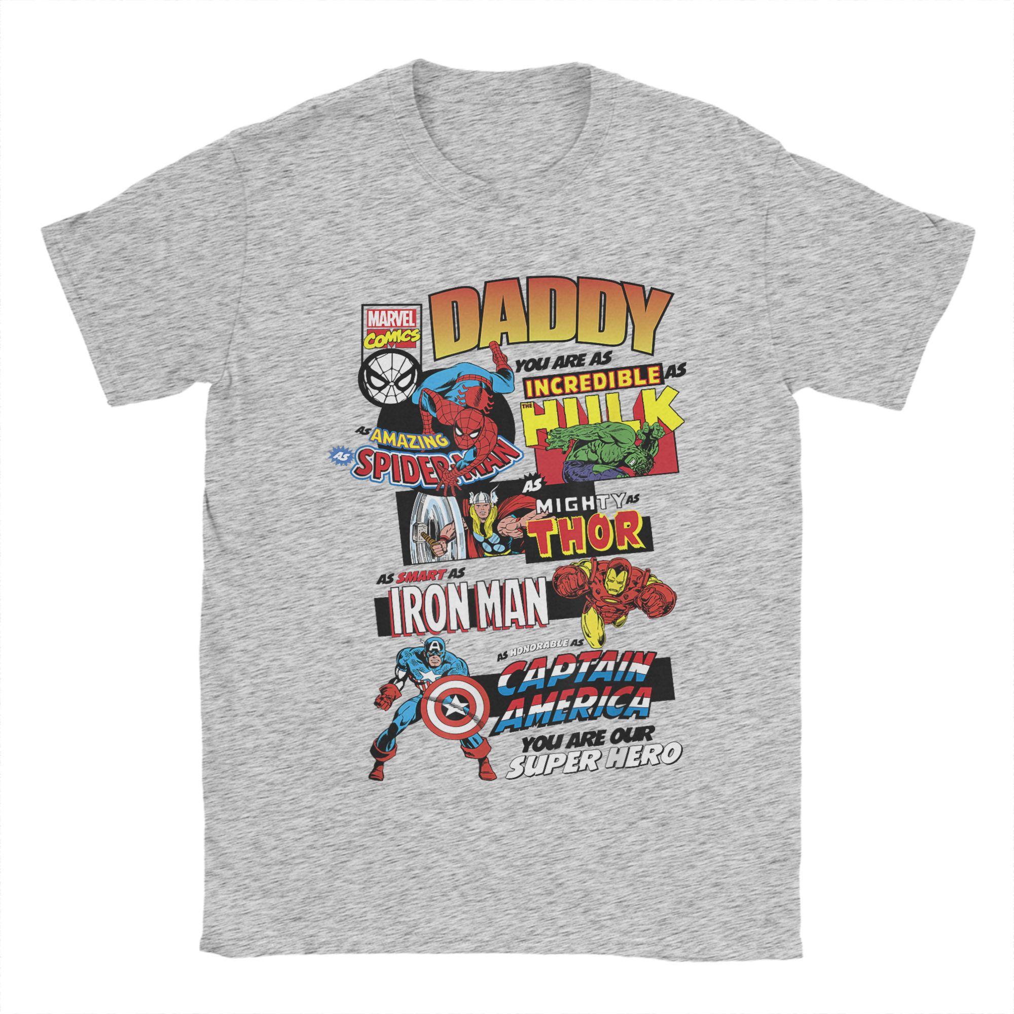 Avengers Father s Day Retro Comic Dad T-Shirt Men Cartoon Funny Cotton Tee Crewneck Short Sleeve T Shirts Unique merchandise M
Avengers Father s Day Retro Comic Dad T-Shirt Men Cartoon Funny Cotton Tee Crewneck Short Sleeve T Shirts Unique merchandise M