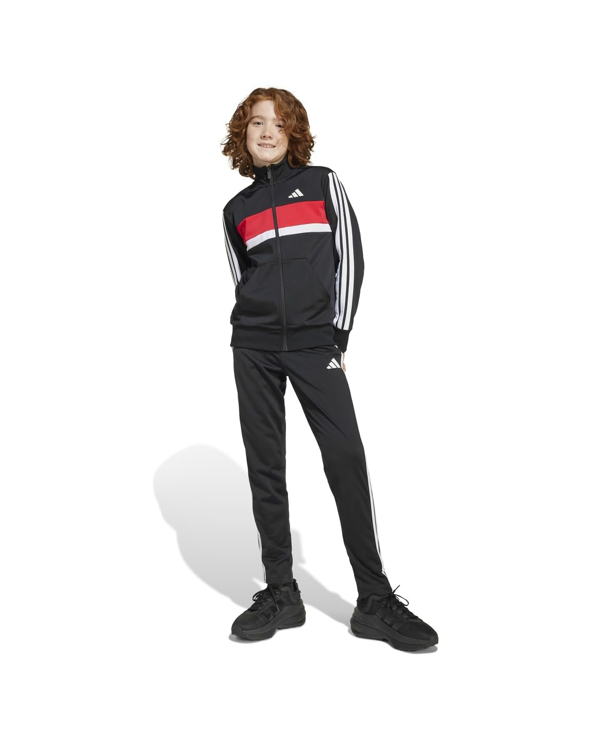 Комплект спортивного костюма Adidas Seasonal Essentials Tiberio Tricot J150 Детский с 3 полосками (KQG66) - Верх Черный/Белый/Чистый Рубин, Низ Черный/Белый (JC7519) -
Комплект спортивного костюма Adidas Seasonal Essentials Tiberio Tricot J150 Детский с 3 полосками (KQG66) - Верх Черный/Белый/Чистый Рубин, Низ Черный/Белый (JC7519) -