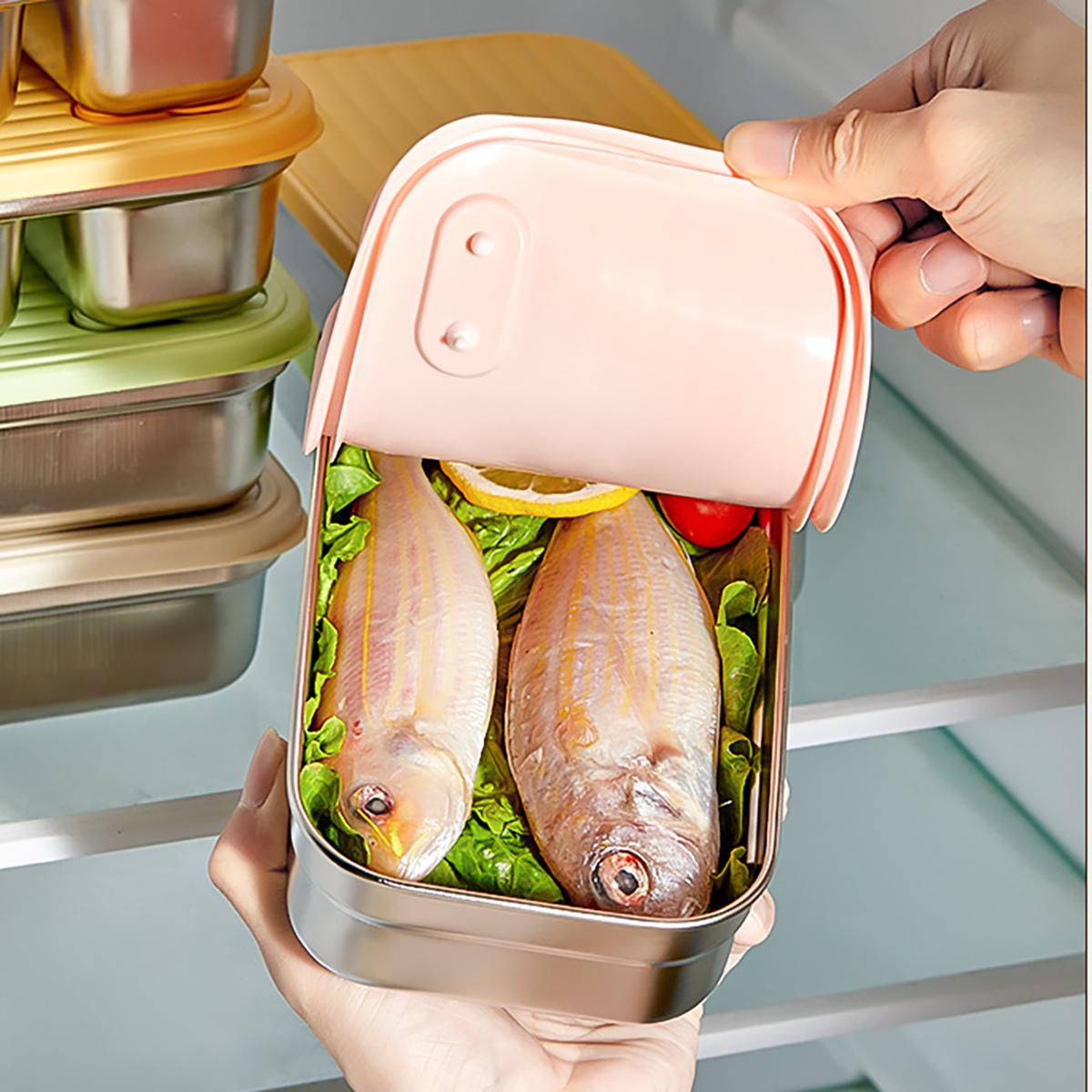 WORTHBUY 2Pcs 304 Stainless Steel Food Container Stackable Fridge Sealed Fresh-Keeping Box Fruit And Vegetable Meat Storage Box
WORTHBUY 2Pcs 304 Stainless Steel Food Container Stackable Fridge Sealed Fresh-Keeping Box Fruit And Vegetable Meat Storage Box