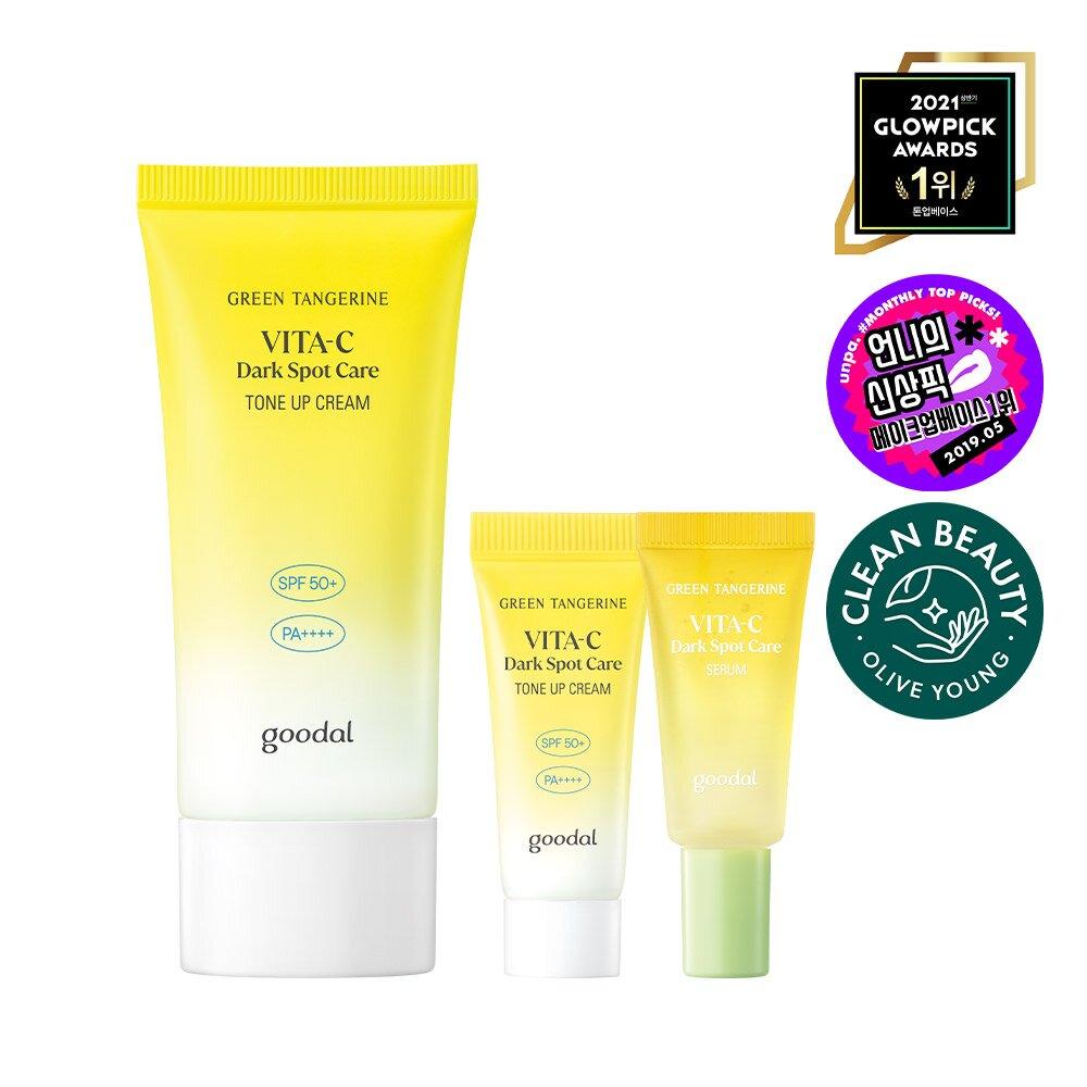 Goodal Green Tangerine Vita C Тонирующий крем для ухода за темными пятнами, 50 мл, специальный набор (+Тонизирующий крем 5мл + Сыворотка 5мл)
Goodal Green Tangerine Vita C Тонирующий крем для ухода за темными пятнами, 50 мл, специальный набор (+Тонизирующий крем 5мл + Сыворотка 5мл)
