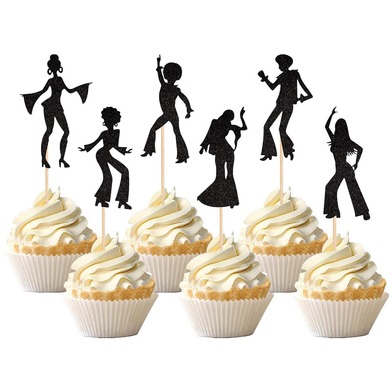 24PCS Rock Band Cupcake Toppers Black Glitter Rock Pop Music Theme Cupcake Picks Music Concert Theme Birthday Party Cake Decor
24PCS Rock Band Cupcake Toppers Black Glitter Rock Pop Music Theme Cupcake Picks Music Concert Theme Birthday Party Cake Decor