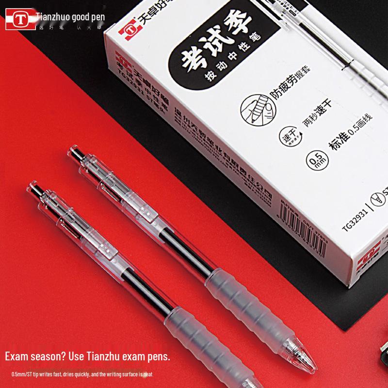 Tianzhu Model 32931 Japanese Style Quick-Dry Gel Pen with Smooth Black ST Nib - Anti-Fatigue and Clickable Design. 0.5mm
Tianzhu Model 32931 Japanese Style Quick-Dry Gel Pen with Smooth Black ST Nib - Anti-Fatigue and Clickable Design. 0.5mm