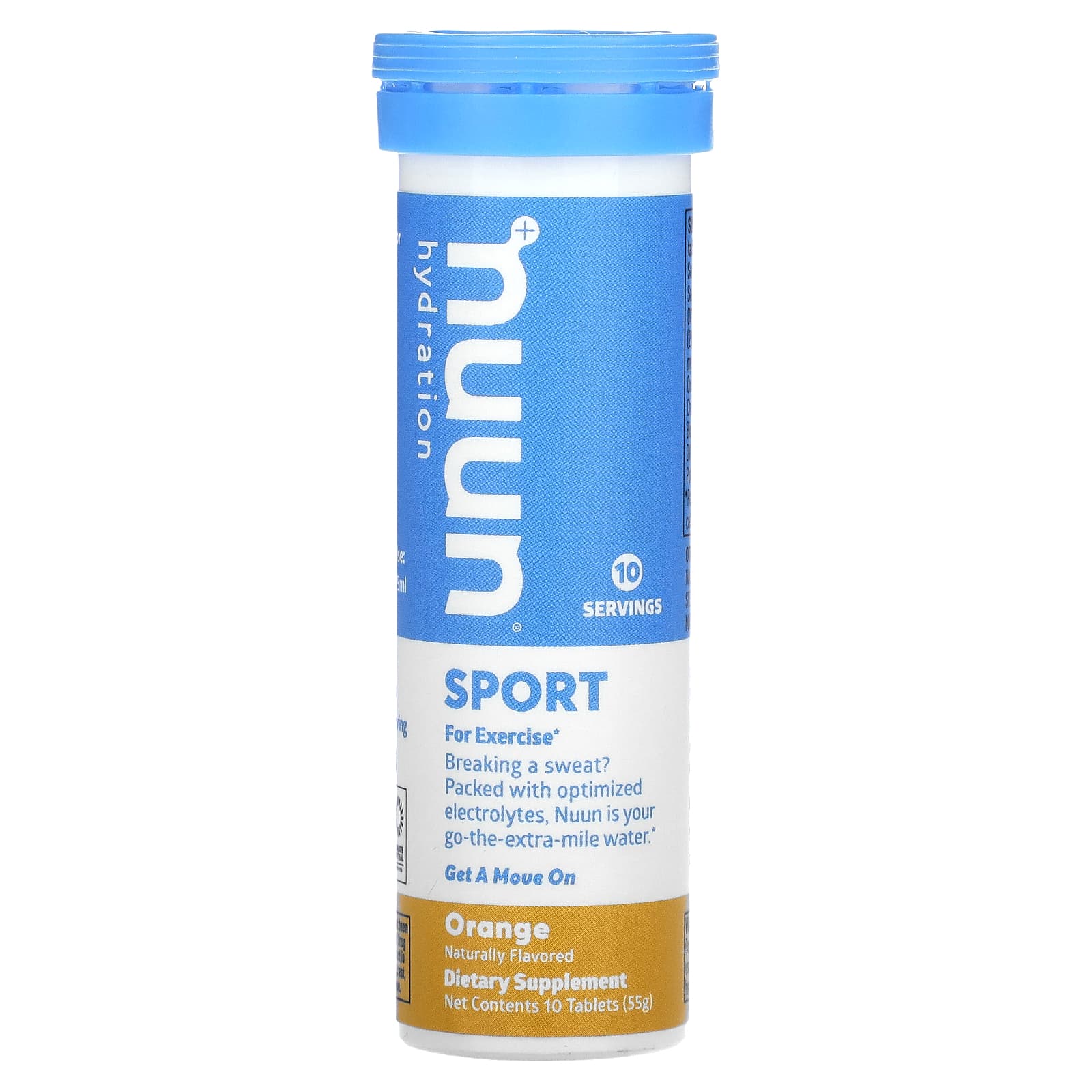 Nuun, hydration, sports, electrolyte effervescent tablet supplement, orange, 10 tablets
Nuun, hydration, sports, electrolyte effervescent tablet supplement, orange, 10 tablets