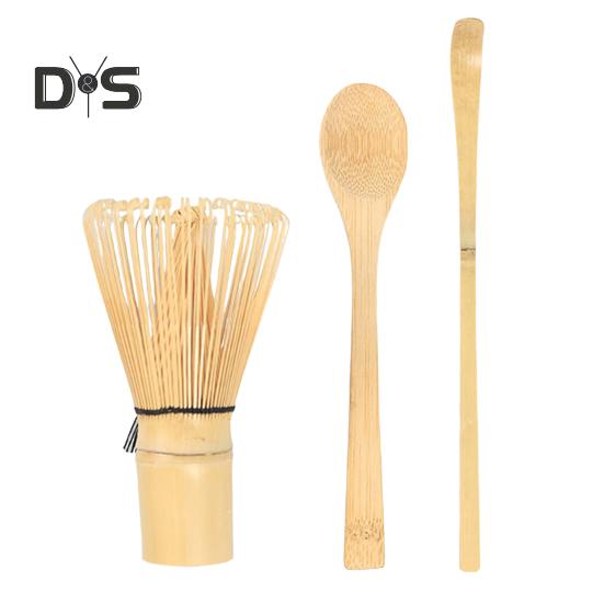 Бамбуковый венчик для чая матча с чайной ложкой ручной работы, традиционная японская кисть для размешивания чая матча, натуральная бамбуковая мешалка для чая матча, уникальная 1 Set