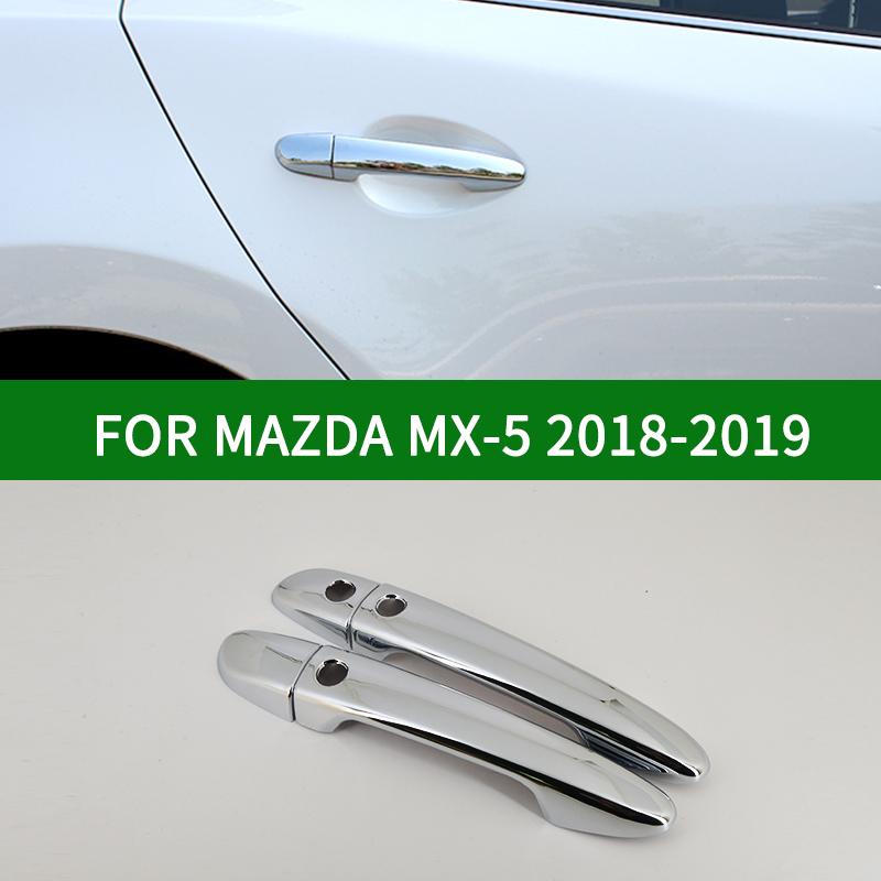 Для Mazda MX-5 2018 года глянцевые хромированные серебристые накладки на боковые дверные ручки автомобиля
Для Mazda MX-5 2018 года глянцевые хромированные серебристые накладки на боковые дверные ручки автомобиля