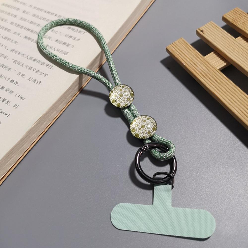 Цветной узор ремешок для мобильного телефона с кристаллами и камнями, ремешок для телефона, аксессуары для телефона зелёный