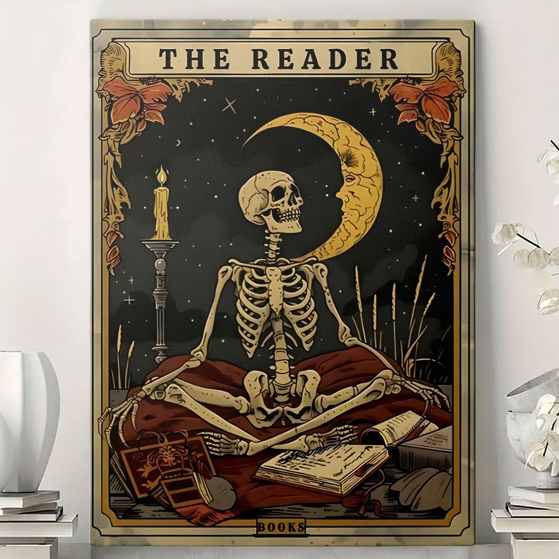 Retro Cross Skull Art Canvas Poster with Pine Wood Frame for Bedroom Decoration 20x25
Retro Cross Skull Art Canvas Poster with Pine Wood Frame for Bedroom Decoration 20x25