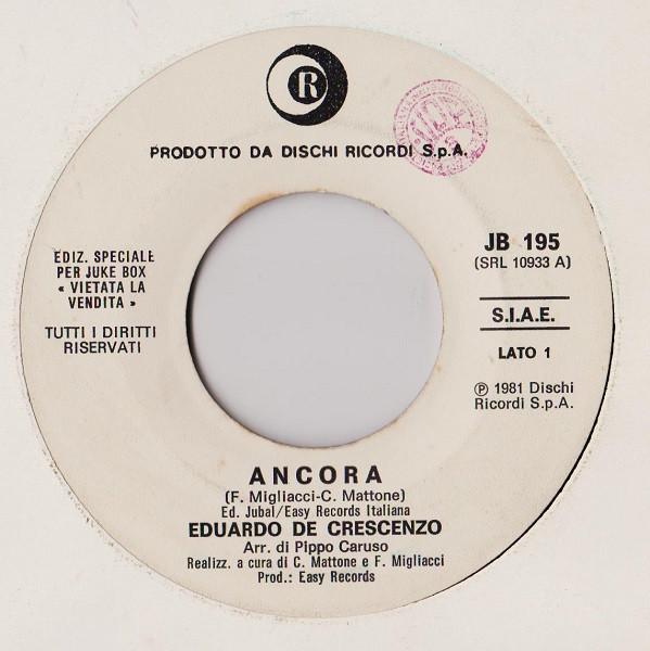 7inch Record EDUARDO DE CRESCENZO THE B52S Ancora Private Idaho JB195 RICORDI 1981 Italy Dance Electronica Used
7inch Record EDUARDO DE CRESCENZO THE B52S Ancora Private Idaho JB195 RICORDI 1981 Italy Dance Electronica Used