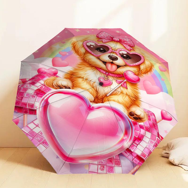 1pc Pink Heart Dog Pattern Umbrella Design Automatic Opening and Closing Umbrella, High-quality Travel Umbrella, c1128025
1pc Pink Heart Dog Pattern Umbrella Design Automatic Opening and Closing Umbrella, High-quality Travel Umbrella, c1128025