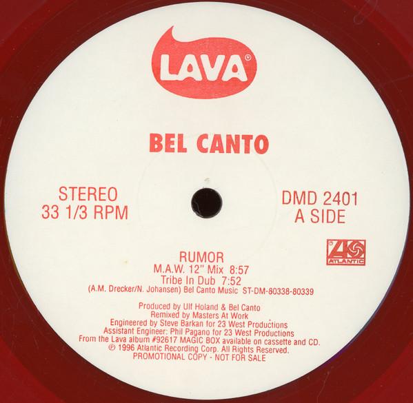 12-дюймовая пластинка BEL CANTO Rumor Remixes By Masters At Work DMD2401 LAVA 1996 США Танцевальная Электроника Б/у
12-дюймовая пластинка BEL CANTO Rumor Remixes By Masters At Work DMD2401 LAVA 1996 США Танцевальная Электроника Б/у