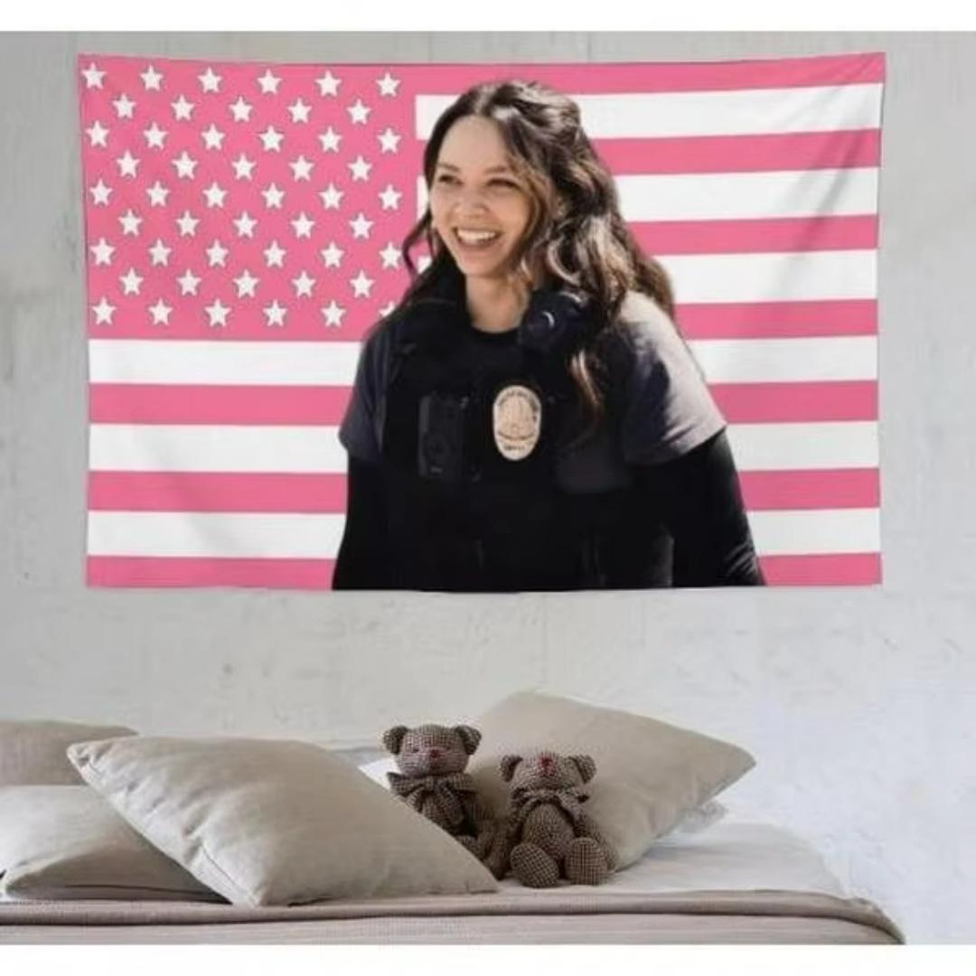 Lucy Chen The Rookie Pink American Flags Tapestry Tim Bradford For Tapestry Wall Decor Indoor Wall Tapestries Room Decor 74x94cm(29x37in)
Lucy Chen The Rookie Pink American Flags Tapestry Tim Bradford For Tapestry Wall Decor Indoor Wall Tapestries Room Decor 74x94cm(29x37in)