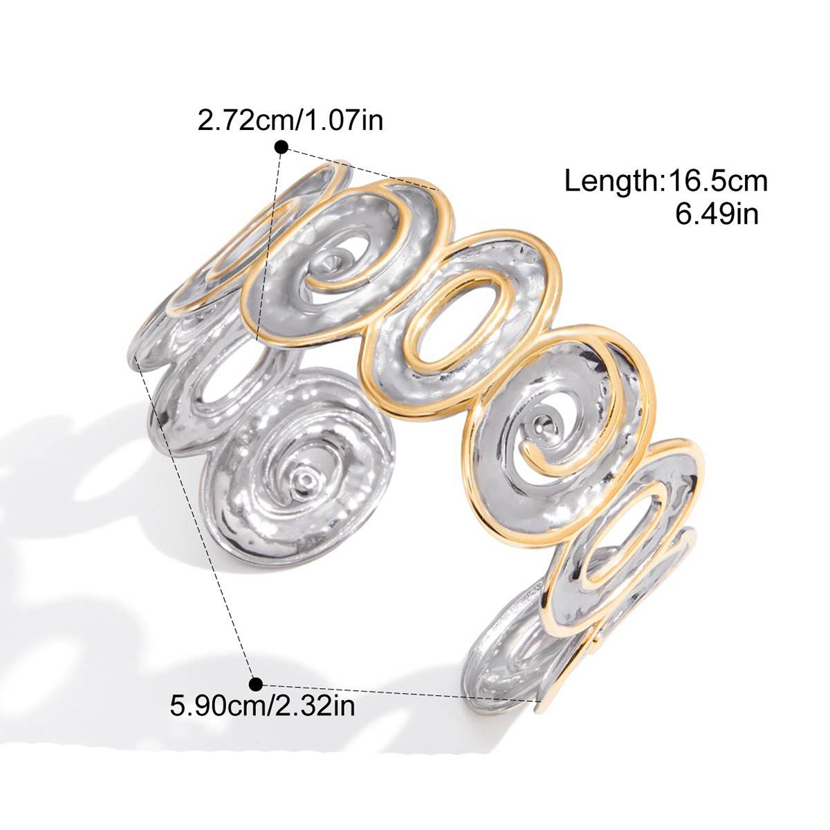 Yori Stylish Unique Design Spiral Hollow Open Bracelet Bangle Stainless Steel 18K Gold Plated Trendy Charm Jewelry Gift
Yori Stylish Unique Design Spiral Hollow Open Bracelet Bangle Stainless Steel 18K Gold Plated Trendy Charm Jewelry Gift