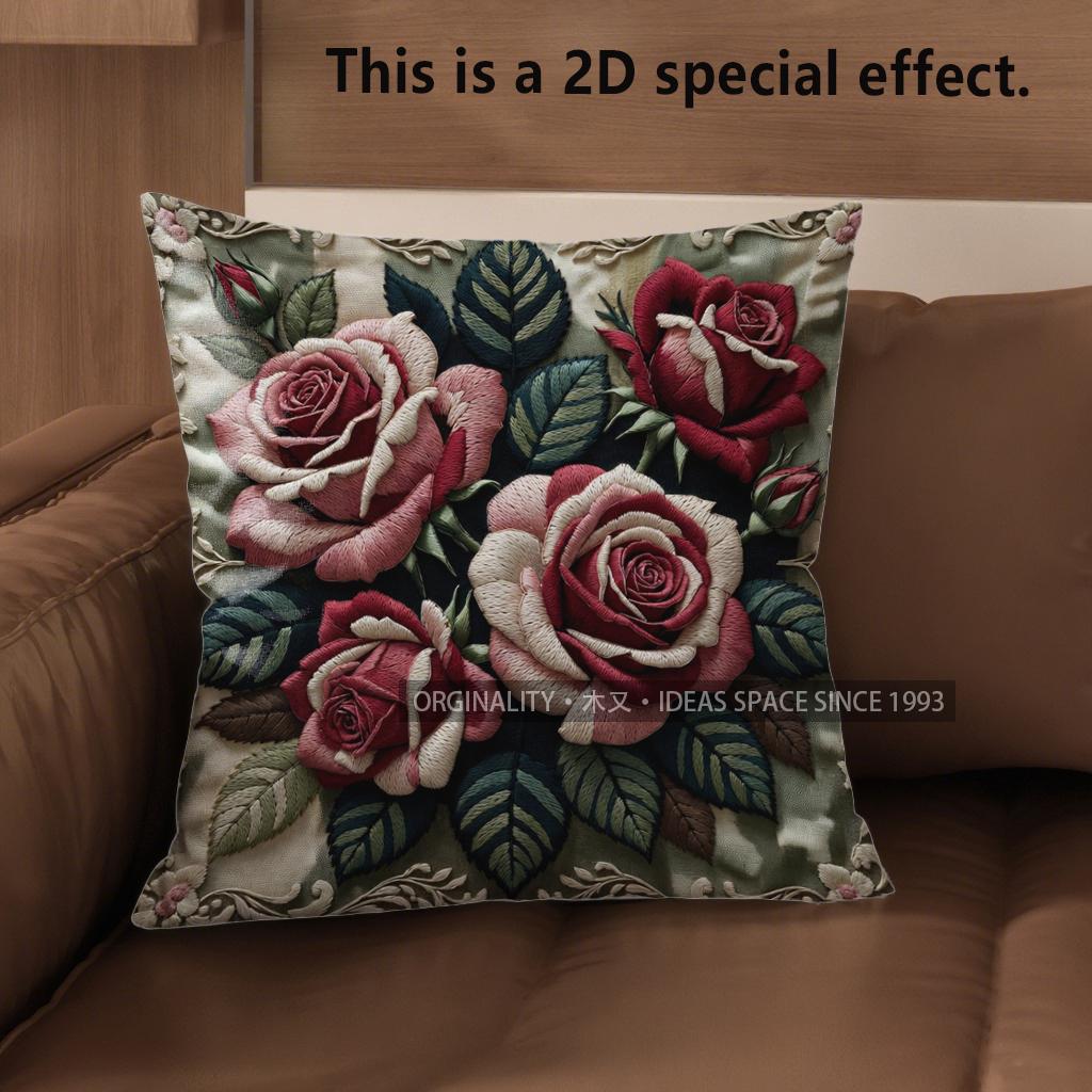 2D Vintage Embossed Rose Floral Throw Pillow Covers** Pattern Cushion Cover Suitable For Sofa Bedroom Car Pillow Cover 40x40cm
2D Vintage Embossed Rose Floral Throw Pillow Covers** Pattern Cushion Cover Suitable For Sofa Bedroom Car Pillow Cover 40x40cm
