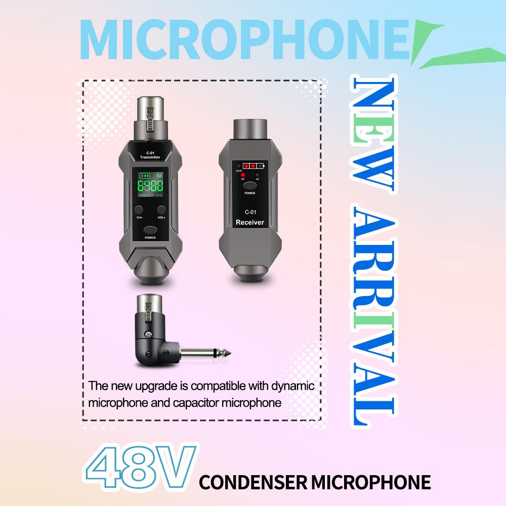 Microphone Wired to Wireless Conversion Equipment Signal Reception System Plug and Play Moving Coil Capacitor Microphone Transmitter and
Microphone Wired to Wireless Conversion Equipment Signal Reception System Plug and Play Moving Coil Capacitor Microphone Transmitter and