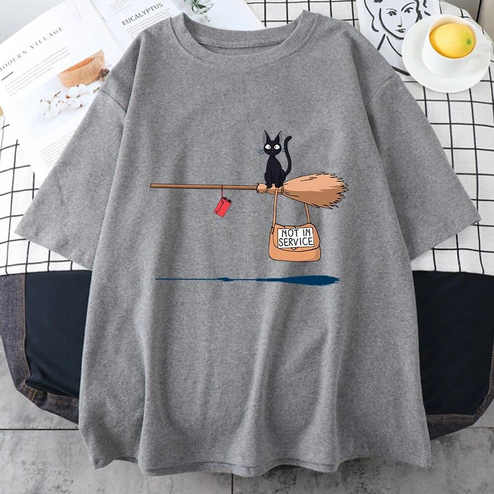 Служба доставки Kiki s Cat On Magic Broom Одяг унісекс, бавовна, японські топи Harajuku, вільні футболки з вирізом і короткими рукавами унісекс S
Служба доставки Kiki s Cat On Magic Broom Одяг унісекс, бавовна, японські топи Harajuku, вільні футболки з вирізом і короткими рукавами унісекс S