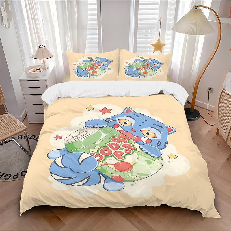 3pcs bedding set K-Pop Demon Hunters Cat Includes 1 Comforter + 2 Pillowcases, Without Pillow Inserts, Soft Comfortable,a0909215 135x200cm
3pcs bedding set K-Pop Demon Hunters Cat Includes 1 Comforter + 2 Pillowcases, Without Pillow Inserts, Soft Comfortable,a0909215 135x200cm