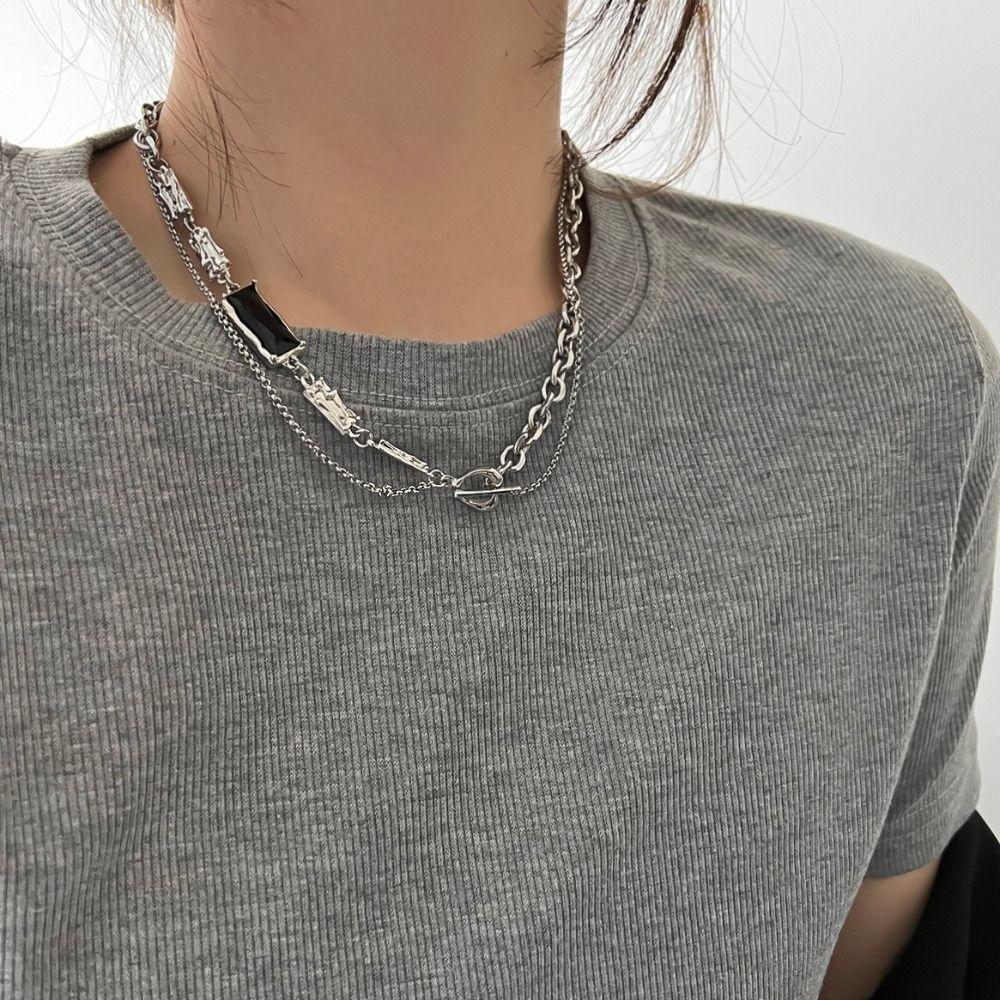 Punk Trendy Girl Choker Crystal Pendant Stainless Steel Necklace For Women Men Korean Style Jewelry
Punk Trendy Girl Choker Crystal Pendant Stainless Steel Necklace For Women Men Korean Style Jewelry