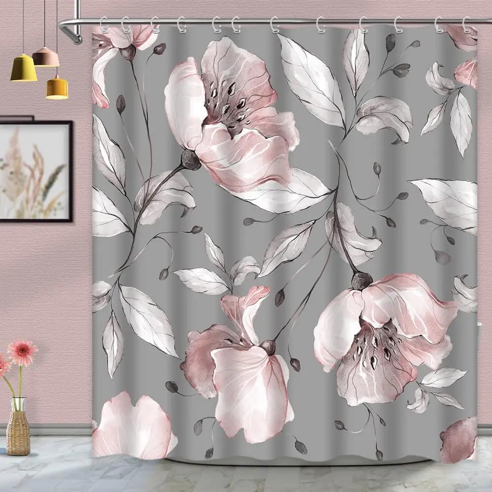 Hand Drawn Vintage Flowers Waterproof Fabric Shower Curtains For Bathroom, Magnolias Bathroom Curtains Bathtub Decor With Hooks W60H190(CM)-1 Pcs
Hand Drawn Vintage Flowers Waterproof Fabric Shower Curtains For Bathroom, Magnolias Bathroom Curtains Bathtub Decor With Hooks W60H190(CM)-1 Pcs