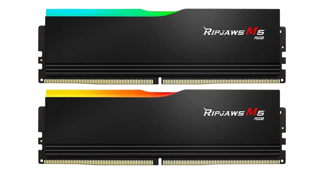 Ripjaws M5 RGB Series XMP 32GB x 288 Pin SDRAM Desktop Memory G.Skill (Intel Compatible) (2 16GB) DDR5-6000 CL30-40-40-96 1.35V
Ripjaws M5 RGB Series XMP 32GB x 288 Pin SDRAM Desktop Memory G.Skill (Intel Compatible) (2 16GB) DDR5-6000 CL30-40-40-96 1.35V