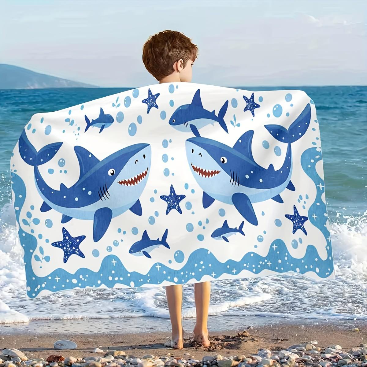 Kids Cartoon Shark Beach Towel, Soft Microfiber Quick Dry Absorbent Lightweight Summer Bath Towel Holiday Gift Essential W40*H60(CM)
Kids Cartoon Shark Beach Towel, Soft Microfiber Quick Dry Absorbent Lightweight Summer Bath Towel Holiday Gift Essential W40*H60(CM)