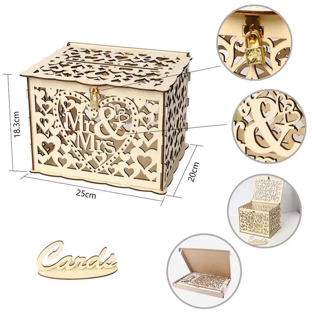 Wedding Card Box Wooden Boxes Wedding Supplies DIY Couple Deer Bird Flower Pattern with Lock Envelope Business Card Wooden Box as picture show
Wedding Card Box Wooden Boxes Wedding Supplies DIY Couple Deer Bird Flower Pattern with Lock Envelope Business Card Wooden Box as picture show