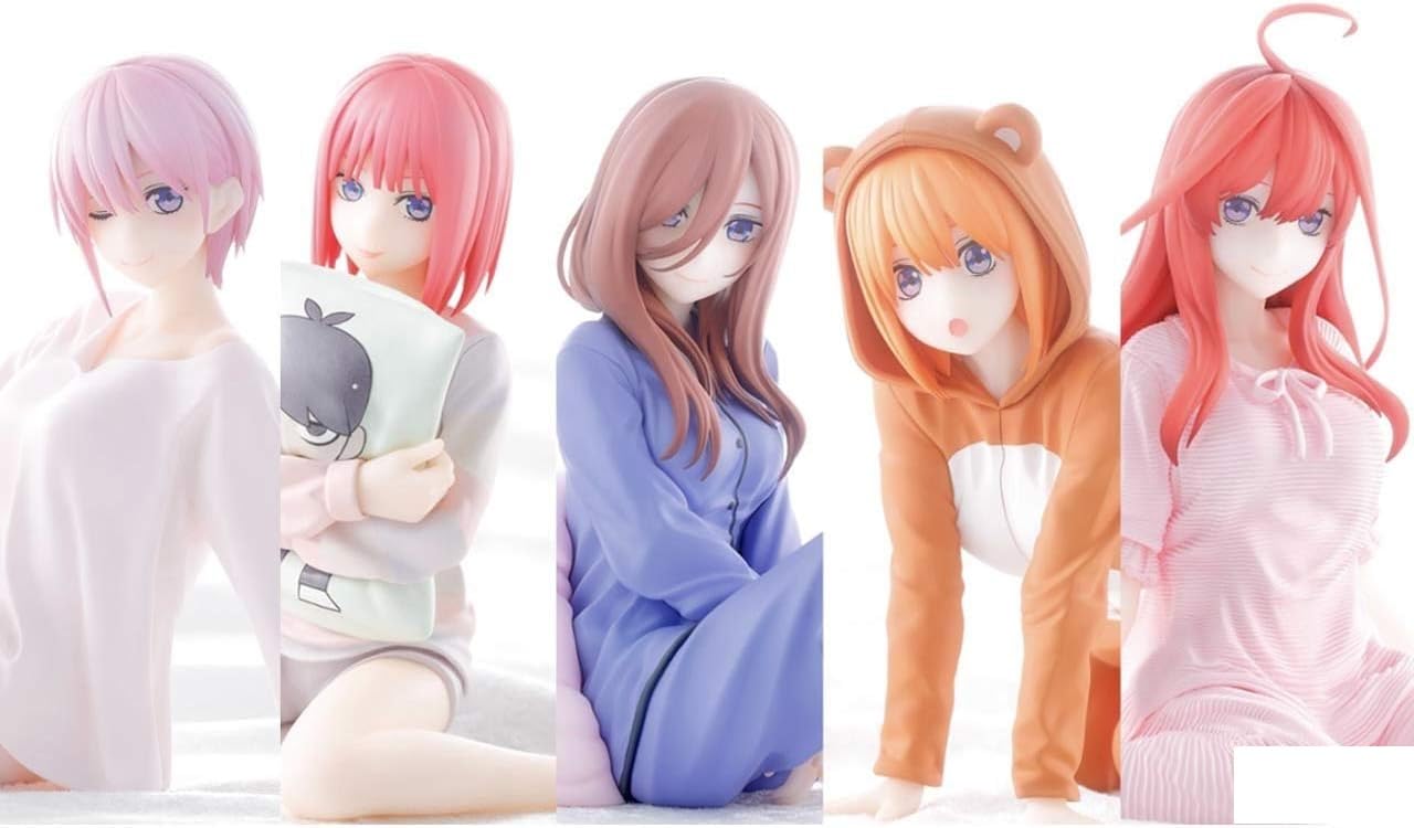 Набор пижамных фигурок Quintessential Quintuplets Ichika Nakano Nino Miku Yotsuba Satsuki ver.
Набор пижамных фигурок Quintessential Quintuplets Ichika Nakano Nino Miku Yotsuba Satsuki ver.