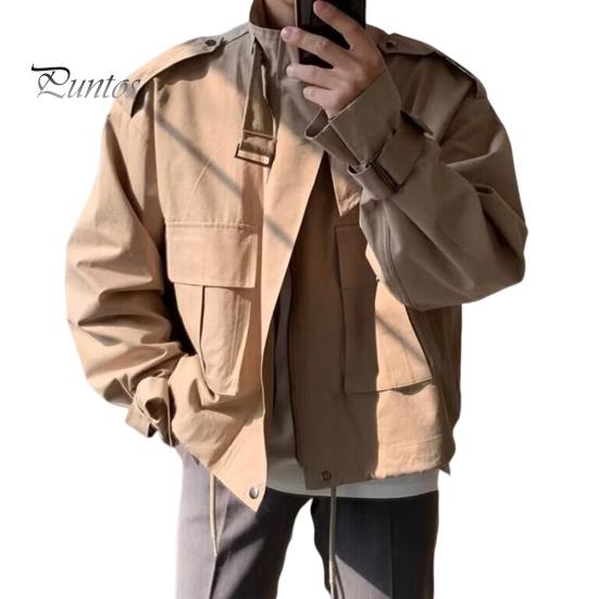 Мужская ветровка с лацканами, длинный рукав, однотонная куртка с застежкой-молнией, большие карманы, подол на шнурке, повседневная верхняя одежда M хаки
Мужская ветровка с лацканами, длинный рукав, однотонная куртка с застежкой-молнией, большие карманы, подол на шнурке, повседневная верхняя одежда M хаки