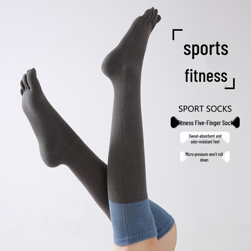 Yoga toe socks: Cotton five-toe design for Pilates and sports with calf pressure support. One size
Yoga toe socks: Cotton five-toe design for Pilates and sports with calf pressure support. One size