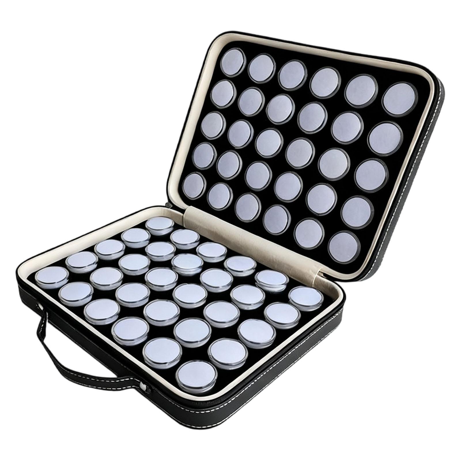 Elegant 60 Slot Jewelry Organizers with Handle Leather Jewelry Storage Box Suitable for Portable Storage and Display
Elegant 60 Slot Jewelry Organizers with Handle Leather Jewelry Storage Box Suitable for Portable Storage and Display