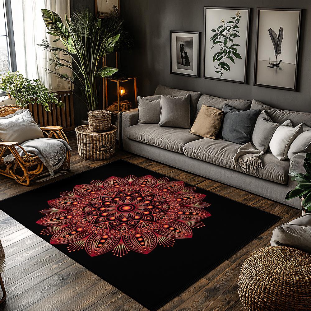 Bohemian Area Rug Mandala Pattern Non-Slip Floor Mat Home Decor Meditative Design Southwestern Style Tribal Accent Living Room R 80cm x 120cm
Bohemian Area Rug Mandala Pattern Non-Slip Floor Mat Home Decor Meditative Design Southwestern Style Tribal Accent Living Room R 80cm x 120cm