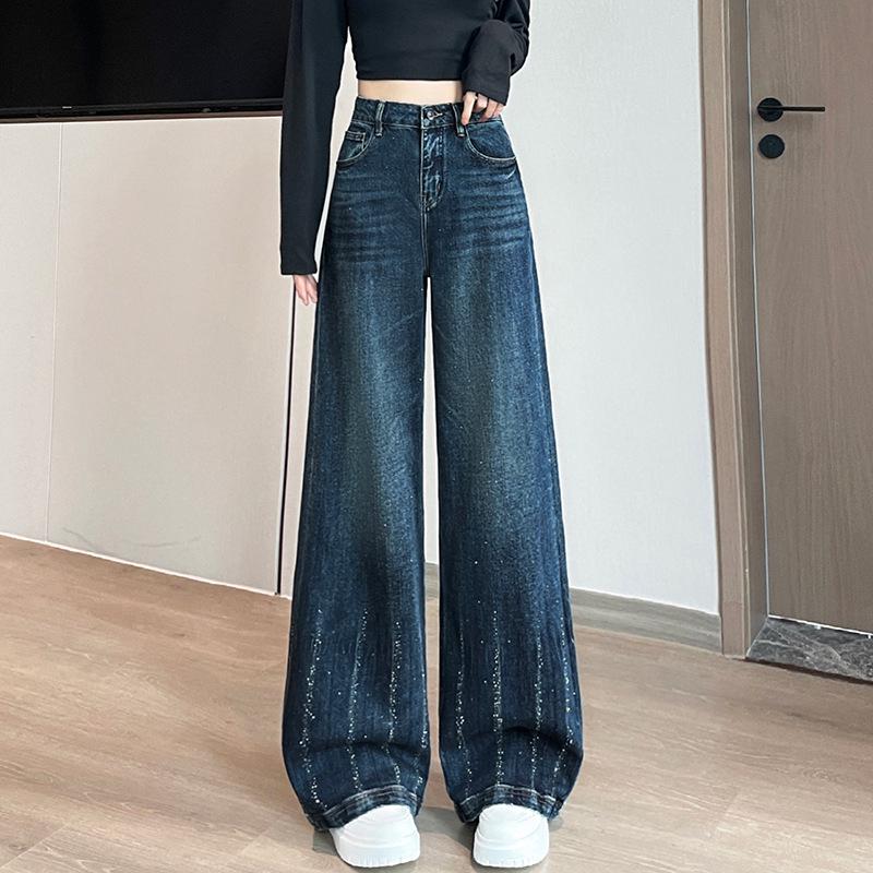 Women s Designer Gradient Rhinestone Velvet Denim Jeans, High Waist, Loose Wide-Leg Pants for Spring & Autumn 2XL
Women s Designer Gradient Rhinestone Velvet Denim Jeans, High Waist, Loose Wide-Leg Pants for Spring & Autumn 2XL