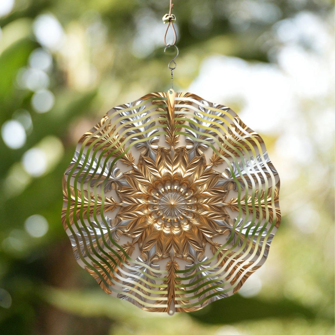 10 Inch Golden and Silvery Wind Chime Elegant Hanging Decor with 360 Hook Perfect Spring Summer Garden Gift for Friends Family 01A
10 Inch Golden and Silvery Wind Chime Elegant Hanging Decor with 360 Hook Perfect Spring Summer Garden Gift for Friends Family 01A