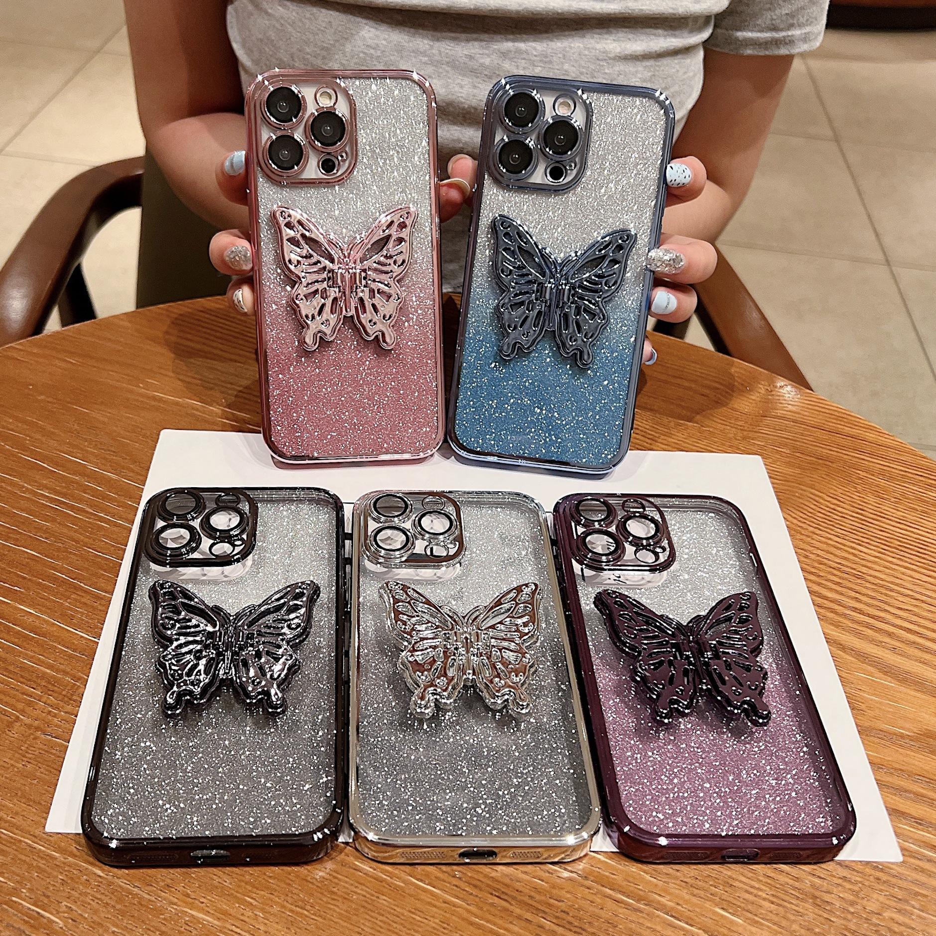Butterfly Stand Is Suitable for IPhone16, 15promax, with Gradient Glitter, Lens Film, 14 Electroplating and Anti-drop Apple 7plus/8plus
Butterfly Stand Is Suitable for IPhone16, 15promax, with Gradient Glitter, Lens Film, 14 Electroplating and Anti-drop Apple 7plus/8plus