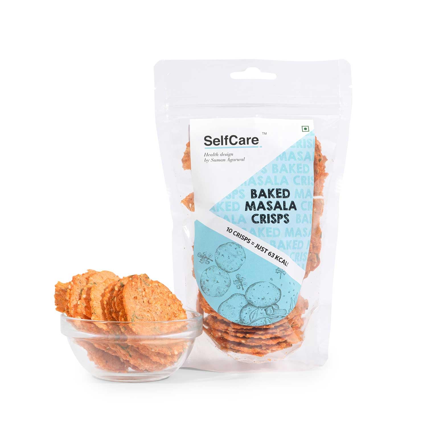 SelfCare By Suman Agarwal Baked Masala Crisps Pack of 1 100g | Healthy - Baked - Vegan - Gluten Free | Savoury - Snacks - Namkeen | Spicy C
SelfCare By Suman Agarwal Baked Masala Crisps Pack of 1 100g | Healthy - Baked - Vegan - Gluten Free | Savoury - Snacks - Namkeen | Spicy C