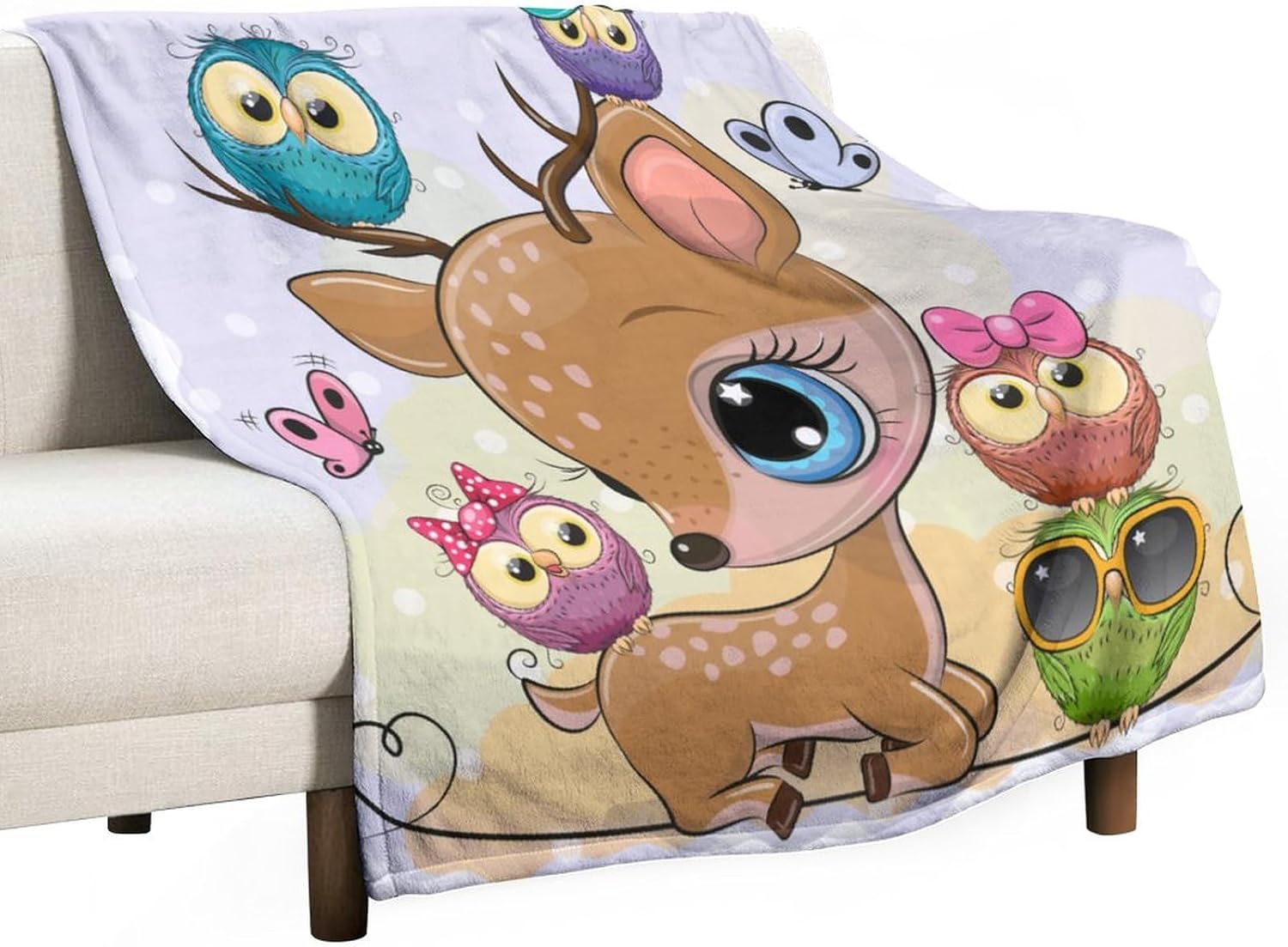 Kids Christmas Throw Blanket with Cute Cartoon Deer Soft Cozy Red White Holiday Design for Bedroom Living Room Dorm Sofa Chair o 100x150cm
Kids Christmas Throw Blanket with Cute Cartoon Deer Soft Cozy Red White Holiday Design for Bedroom Living Room Dorm Sofa Chair o 100x150cm