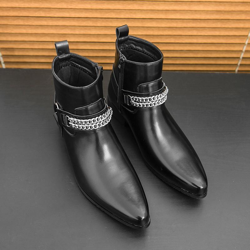 Модные ковбойские кожаные ботинки в западном стиле, качественная нескользящая и износостойкая подошва, повседневные ботинки, боковая молния, удобные ботинки с высоким голенищем для мужчин 46
Модные ковбойские кожаные ботинки в западном стиле, качественная нескользящая и износостойкая подошва, повседневные ботинки, боковая молния, удобные ботинки с высоким голенищем для мужчин 46