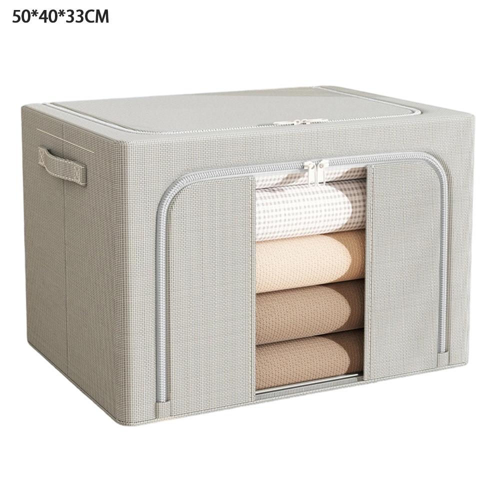 66L 50 x 40 x 33CM Oxford Fabric Storage Box with Window Foldable Organizer for Clothes Toys Books
66L 50 x 40 x 33CM Oxford Fabric Storage Box with Window Foldable Organizer for Clothes Toys Books
