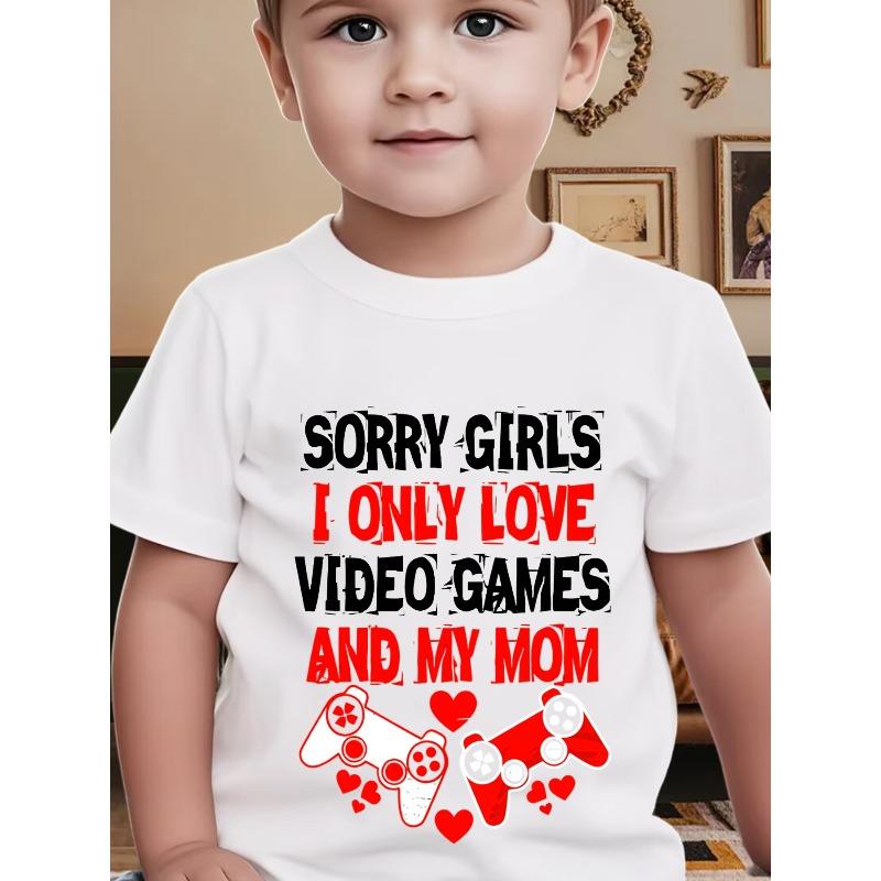 European sizes Boys Sorry Girls Lettering T-Shirt with Heart Handle - Short Sleeve Round Neck Casual Summer Top 164cm білий
European sizes Boys Sorry Girls Lettering T-Shirt with Heart Handle - Short Sleeve Round Neck Casual Summer Top 164cm білий
