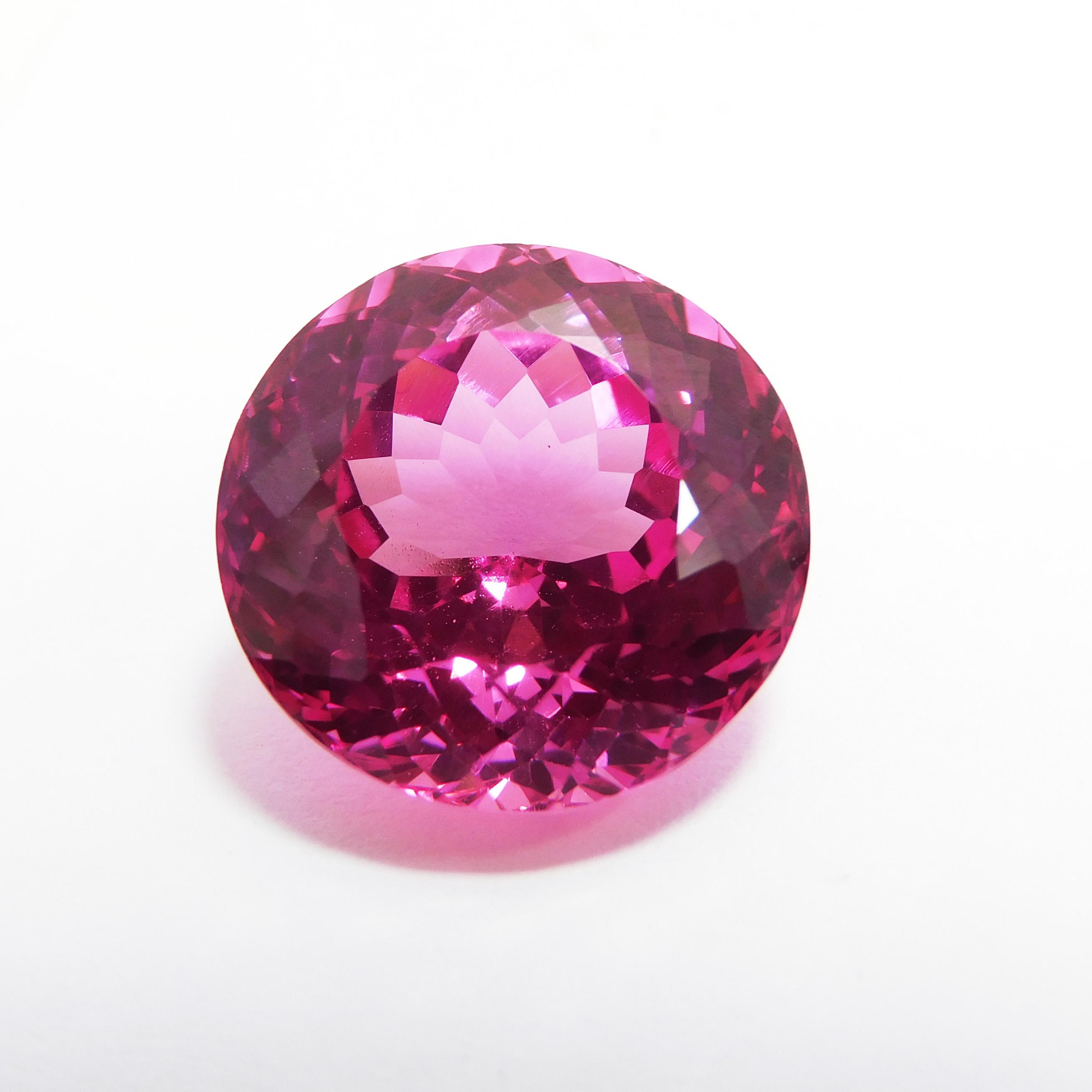 Natural Pink Ruby 25.35ct Round Cut Certified Loose Gemstone 16.7 mm approx рожевий
Natural Pink Ruby 25.35ct Round Cut Certified Loose Gemstone 16.7 mm approx рожевий