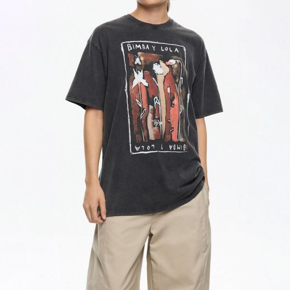 Bimba Y Lola Washed Black Floral Logo Maxi T shirT b256awT018bkb Black/XS
Bimba Y Lola Washed Black Floral Logo Maxi T shirT b256awT018bkb Black/XS