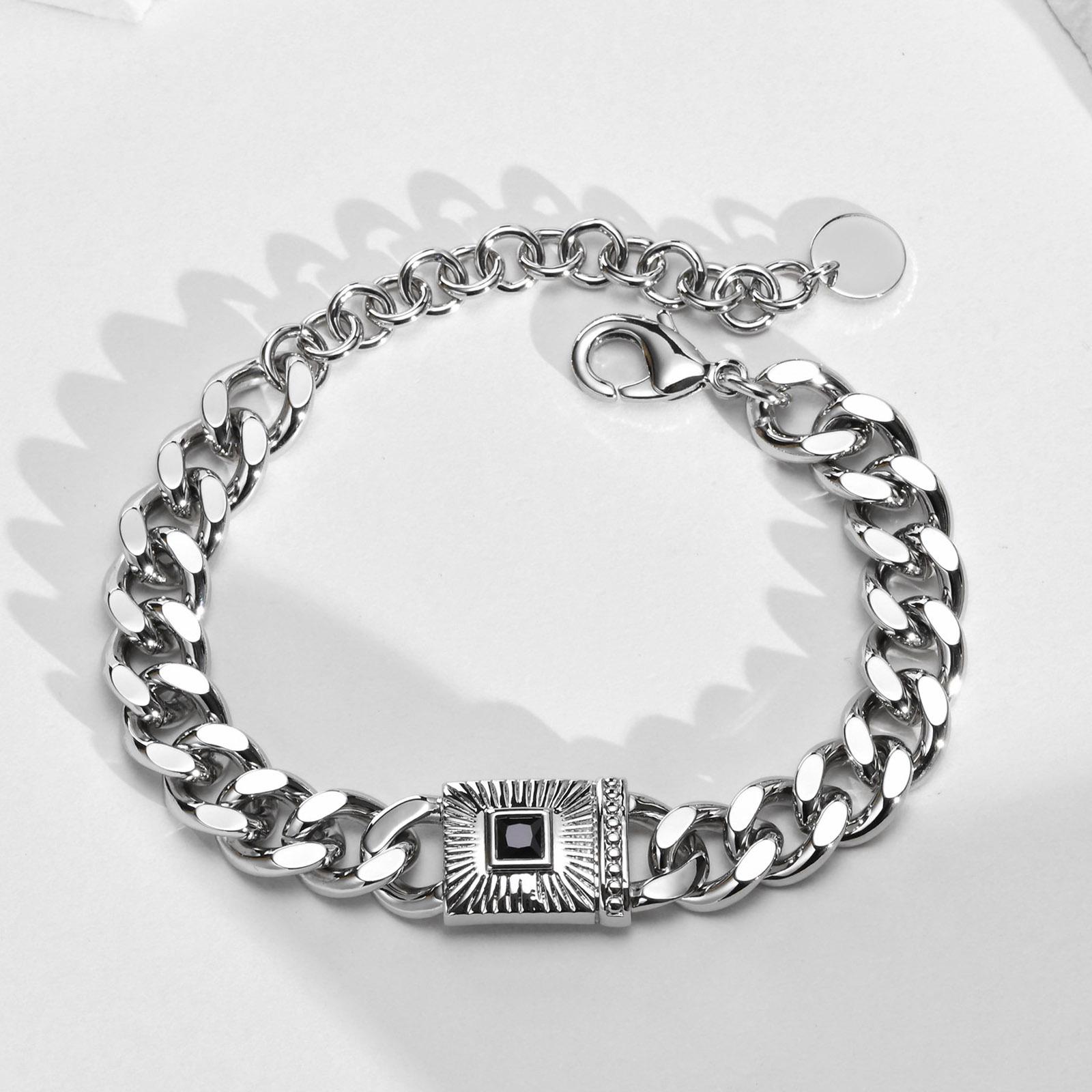 Vnox Design Heart Zircon Stone Bracelets for Men Women, Adjustable Cuban Chain with Geometric Square Charm Unisex Wristband Gift
Vnox Design Heart Zircon Stone Bracelets for Men Women, Adjustable Cuban Chain with Geometric Square Charm Unisex Wristband Gift
