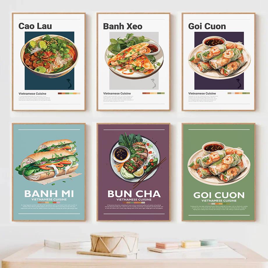 Modern Vietnam Food Guide Banh Mi Pho Cooking Asian Cuisine Poster Canvas Painting Wall Pictures Home Restaurant Decor 21cm×30cm NoFrame
Modern Vietnam Food Guide Banh Mi Pho Cooking Asian Cuisine Poster Canvas Painting Wall Pictures Home Restaurant Decor 21cm×30cm NoFrame