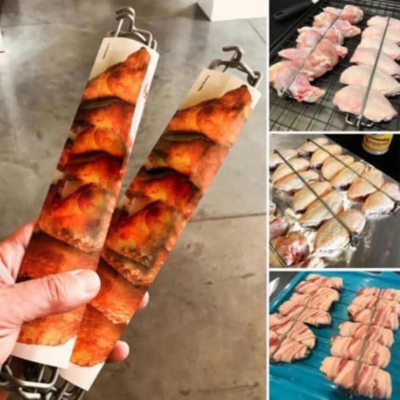 1/2pcs Clamping Wing Rails for Grilling Chicken Wings, BBQ Grilling Tool Set Outdoor Picnic Camping Barbecue
1/2pcs Clamping Wing Rails for Grilling Chicken Wings, BBQ Grilling Tool Set Outdoor Picnic Camping Barbecue