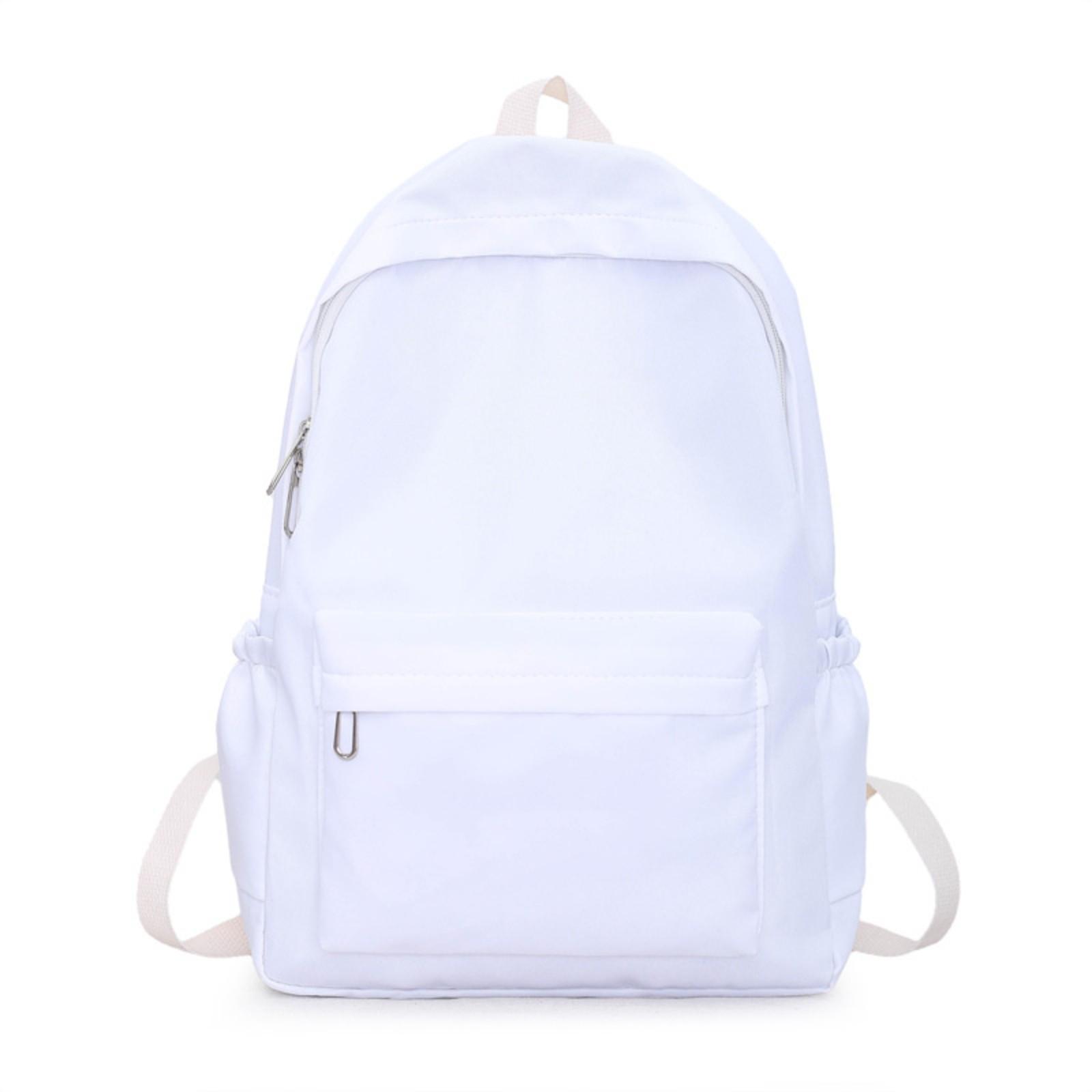Casual Large Capacity Backpack Fashionable Girls Solid Color College Student Backpack Travel Backpack One Size білий
Casual Large Capacity Backpack Fashionable Girls Solid Color College Student Backpack Travel Backpack One Size білий