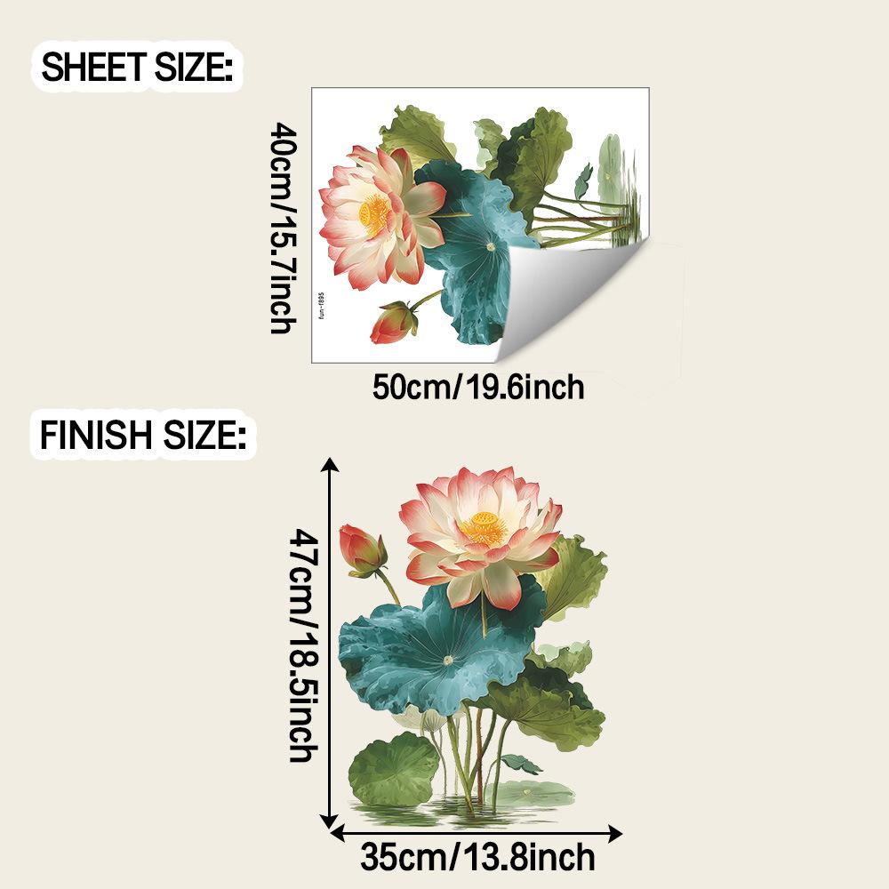Акварельная имитация листьев лотоса и цветов лотоса Наклейки для украшения стен ванной комнаты
Акварельная имитация листьев лотоса и цветов лотоса Наклейки для украшения стен ванной комнаты