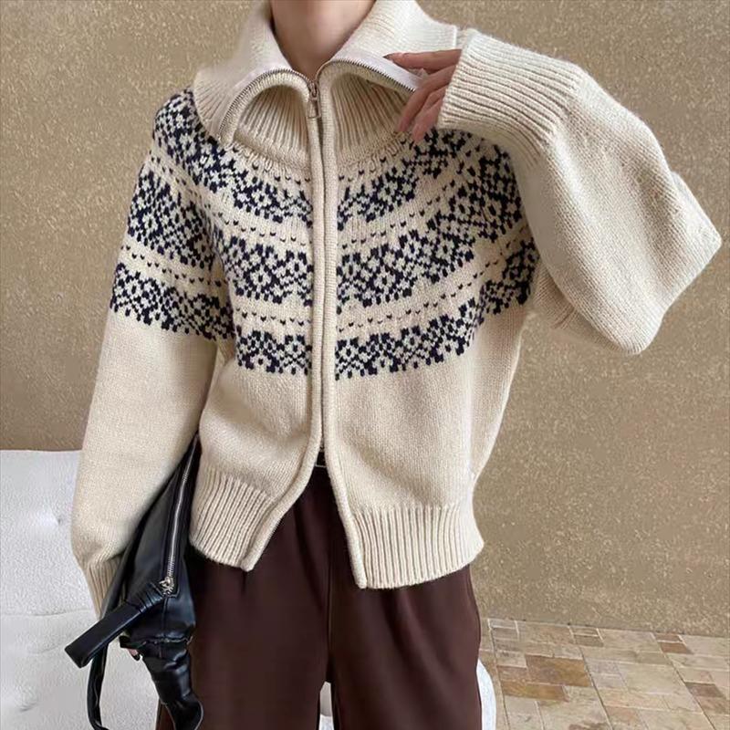 осень зима Женский кардиган на молнии Вязаный Повседневный Свободный Винтажный принт Свитер корейский С длинным рукавом серый Короткие пальто Топы Свитеры One Size
осень зима Женский кардиган на молнии Вязаный Повседневный Свободный Винтажный принт Свитер корейский С длинным рукавом серый Короткие пальто Топы Свитеры One Size