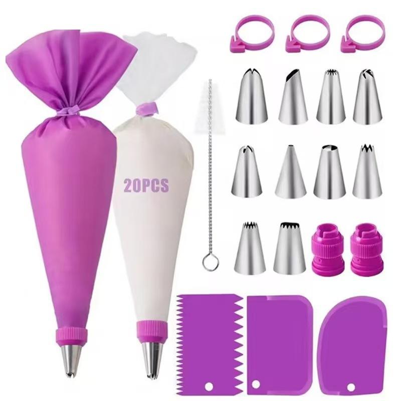 40 Pcs Cake Decorating Supplies Kit with 10 Piping Tips, 3 Couplers, 1 Reusable & 20 Disposable Piping Bags, Baking Tools фіолетовий
40 Pcs Cake Decorating Supplies Kit with 10 Piping Tips, 3 Couplers, 1 Reusable & 20 Disposable Piping Bags, Baking Tools фіолетовий