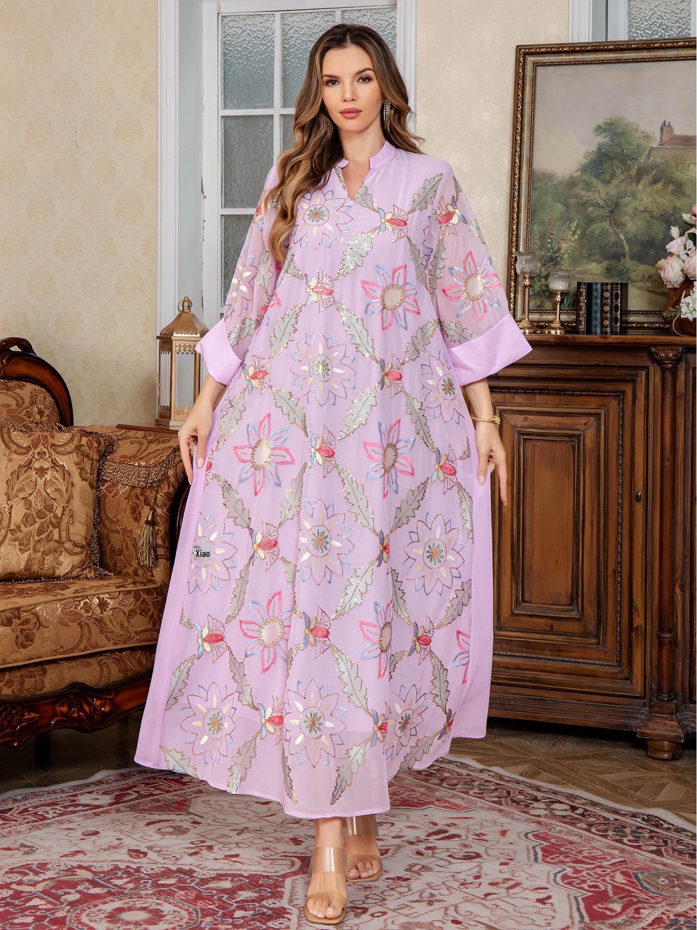 Sequined Embroidered Abaya Dress for Muslim Women XXL
Sequined Embroidered Abaya Dress for Muslim Women XXL