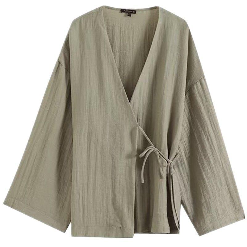 Fashion Style 2024 Summer New Arrival Women s Clothing Easiest for Match New Chinese Green Style Fresh Shoelace V-neck Long Sleeve Shirt Figure Color L
Fashion Style 2024 Summer New Arrival Women s Clothing Easiest for Match New Chinese Green Style Fresh Shoelace V-neck Long Sleeve Shirt Figure Color L