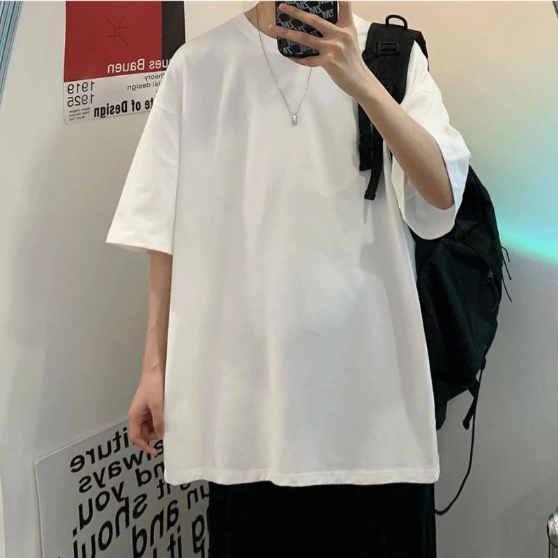 Мужская футболка большого размера с круглым вырезом, свободная, с коротким рукавом - Летний топ в гонконгском стиле, однотонный 3XL белый
Мужская футболка большого размера с круглым вырезом, свободная, с коротким рукавом - Летний топ в гонконгском стиле, однотонный 3XL белый